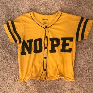 Yellow NOPE tee